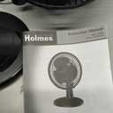 Holmes 6” Personal Table Fan – 2 Speeds, Compact, 15° Head Tilt, Wide-Angle Oscillation, Black