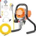 1200W Airless Paint Sprayer, 3000PSI High Efficiency Electric Airless Sprayer, Fine and Even Painting Effect, with Anti-Clogging Hose(9M), for Home Interior and Exterior Furniture and House/Fence