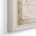 Canvas World Map with Cork Pin Board - English Lettering - Decorative Wall Decoration for All Rooms - Canvas Pictures with World Map Motif (120x80 cm, Pattern 20)