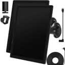 Solar Panel Charger for Ring Camera, Compatible with Ri ng Stick Up Cam, Stick Up Cam Pro, Ring Spotlight Cam Plus/Pro, 6W5V 13ft Charging Cable (Black-2Pack)