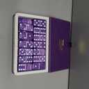 Dominos Set for Adults and Kids - Domino Set for Classic Board Games - Thick Jumbo Dominoes Double 6 for Travel Games - Purple Domino's 28 Tiles with Case