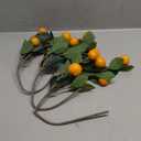 Artificial Orange Branches, 3Pcs Tangerine Branches, 25 Inch Realistic Faux Oranges Fruit with Green Leaves, Decorative Orange Branches for Vase Home Party Decoration