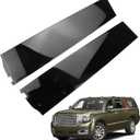 Pair Door Applique Rear Left and Right Rearward for Chevrolet Suburban 3500 HD for Cadillac Escalade ESV for GMC Yukon XL 2015-2018 Gloss Black Window Trim Molding Panel Replaces 926-247 926-248