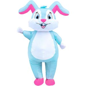 Inflatable Easter Bunny Costume Blow up Rabbit Costume Rabbit Mascot Suit Fancy Dress