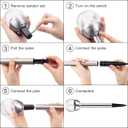 SOLPEX Solar Garden Lights Outdoor, 3 Pack Multi-Color Changing&White 2 Modes Solar Powered Glass Ball Garden Lights Waterproof for Patio Decoration