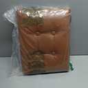 BelugaHelper Storage Ottoman Foot Rest Stool. Folding Ottoman with Storage with Thicker Foam Padded Seat. 330 lbs Footstool Bench for Living Room, Bedroom, Home Office Table, 17x13x13in, Light Brown