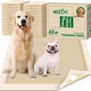 MIZOK Dog Pee Pads Extra Large 28"x34", Bamboo Puppy Pads Super Absorbent & Leak-Proof, 4-Corner Adhesive Tabs, Wee Wee Pads for Dogs, Superior Odor Protection, XL (40 Counts)