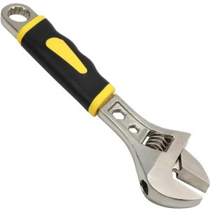 Utoolmart 8 Inch 28mm Opening Jaw TPR Grip Adjustable Wrench 1Pcs
