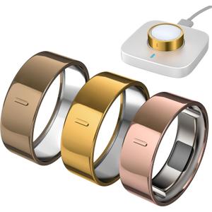 3 Pack Ring Cover Compatible with Oura Ring Gen 4/Gen 3 Horizon/Heritage, Upgraded Anti-Scratch TPU Protector for Men Women, NOT for Oura Ring 4 Ceramic (Size 6, Gold + Antique Gold + RoseGold)