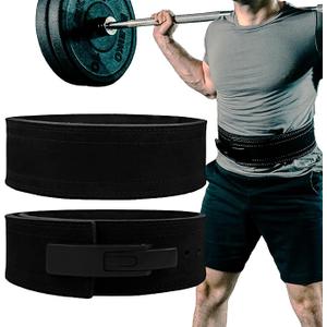 Hawk Sports Weightlifting Belt for Men and Women, Black 10mm Thick, 4-Inch Wide Lever Belt for Safely Increasing Weight and Lifting Power for Deadlifts, Squats, and Other Workouts, 10mm x 4" Medium