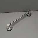 Adjustable Suction Cup Towel Bar for Bathroom Wall, 14.624 Inches Brushed Nickel Towel Bar, Stainless Steel Bath Towel Holder, Towel Racks for Bathroom Shower (Brushed Nickel)