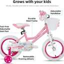JOYSTAR Angel Girls Bike for Toddlers and Kids Ages 2-13 Years Old, 12 14 16 18 20 Inch Kids Bike with Training Wheels & Basket, 20 24 Inch Girls Bicycle with Handbrake & Kickstand