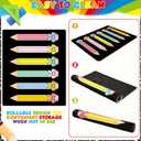 3.3x4 ft Pencil Bow Classroom Rug Pencil Bowknot Play Carpet Educational Area Rug Colorful Play Mat Non-Slip Back to School Floor Mat for Teaching Playroom Nursery Daycare Home Decor