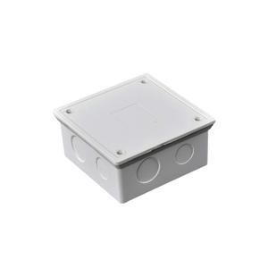 Co. 4" x 4" x 3" PVC Plastic Junction Conduit Box with Pre Molded 3/4" & 1/2" Conduit Holes, Easy to knock out covers, Metal screws