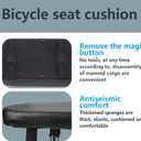 Bicycle Manned Cushion, Rear Bike Seat Cushion, Bike Rear Seat, Bicycle Saddle, Ebike Seats Comfort Long