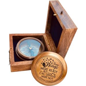 Bereavement Memorial Gift for Condolence | Sympathy Gift in Loving Memory of - Loss of Mother Father Son Daughter Loved One Grief - Remembrance Keepsake Gift Engraved Compass