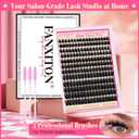 Lash Clusters with Spiky Lash Clusters Kit Volume Clusters Eyelash Extension 10-18MM Thick Individual Lashes D Curl Cluster Eyelash Extensions with Lash Brush3D DIY Lash Extension at Home (No Glue)