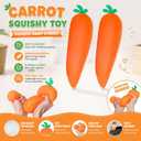 Carrot Squishy, Slow Rising Stress Relief, 2026 New Realistic Carrot-Shaped Squeeze Ball, Soft Cute, Anxiety Relief Dough Decompression Gift