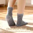 Geyoga 6 Pairs Fuzzy Socks Valentines Gifts for Women Soft Plush Sleeping Slipper Winter Fluffy Socks Gifts for Grandma Mom (Dark Color)