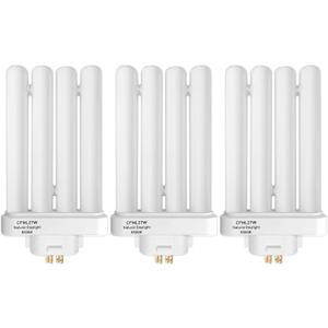 Celiwace CFML27VLX Replacement Bulb for Verilux CFML27VLX 27 Watt Fluorescent Bulb, Natural Daylight,4-Pin GX10Q-4 Base, 6500K Daylight, 3 Pack