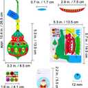 Winlyn 24 Sets 12 Designs Christmas Craft Kits Winter Crafts DIY Holiday Bauble Ornaments Tree Decorations Sets Festive Foam Stickers Arts and Crafts for Kids Party Favors Home Classroom Activities