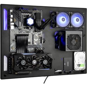 ABK Design, Wall Computer Case - Wall Mount Computer Case - Gaming PC Case - Wall Mount ATX Case - Wall PC Case for PC Gaming - Computer Cases for PC Computer - Pc Case, Pc Chassis (Black)