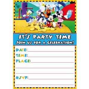 Set of 40 Classic Mouse Inspired Happy Birthday Invitation Cards & Envelopes  Lightweight (240g), Postcard Style Invites for the Perfect Party Pack