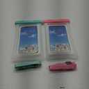 CACOE [Floatable] Floating Universal Waterproof Phone case 2 Pack-Up to 7.0",Waterproof Phone Pouch with Adjustable Neck Lanyard,IPX8 Cell Phone Dry Bags for Beach Pool SwimmingBlue+Pink