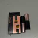 Retractable Kabuki Makeup Brushes 2 Pcs Blush Brushes Set Portable Powder Brushes with Flat and Angled Top for Liquid Cream Cosmetics Travel