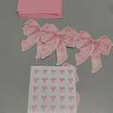 Marspark 25 Set Pink Bow Birthday Invitation Coquette Bow Paper Card with Envelopes and Stickers Wedding Birthday Bachelorette Invitation Party Supplies for Baby Shower Girls Dinner Favors, 5 x 6 Inch