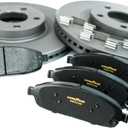 Goodyear | Premium Front Rotors (2) and Brake Pads (4) for Ford Taurus (2010-2019); Lincoln MKS (2009-2012).