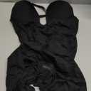 Slimers Backless Shapewear Tummy Control: Low Back Plunge Shapewear Bodysuit - Built-In Bra Body shaper For Woman.L