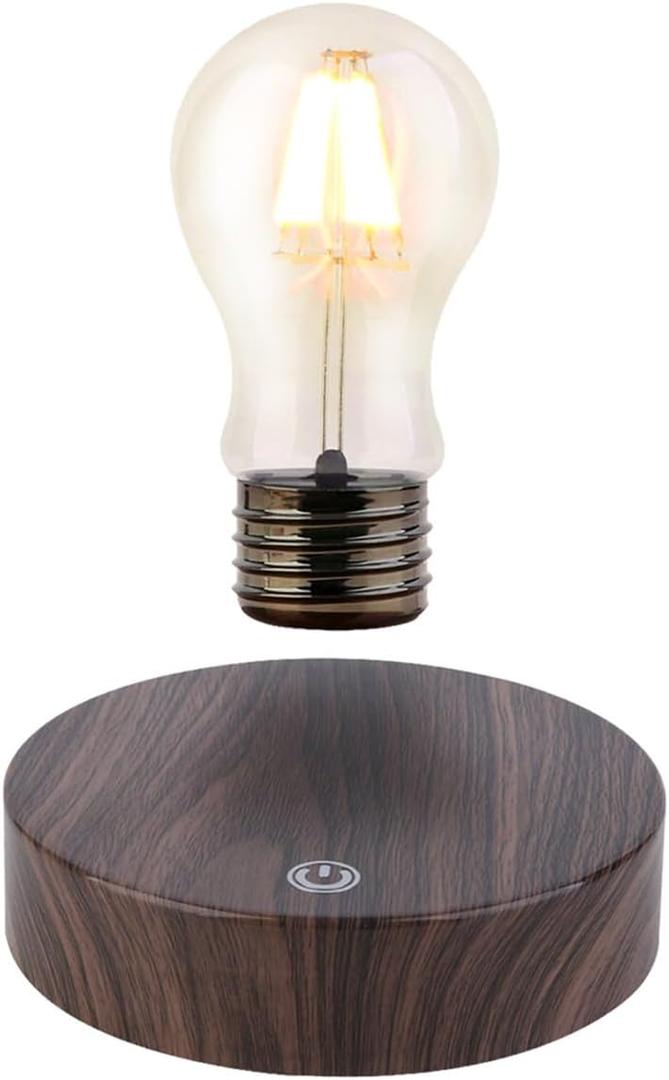 Magnetic Levitation Floating LED Light Bulb, Levitating Bulb Desk Lamp Rotating Floating Bulb Night Lights for Home Room Decoration Office Table Lamp