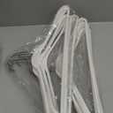 10 Pack Plastic Hangers, Heavy Duty Extra Wide Shoulders White Suit Hangers, Non-Slip 360 Metal Swivel Hook with Pants Bar for Thick Sweaters Jacket(White)