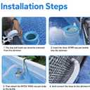 11095 Skimmer Intended with Hose for Intex 58947 Vacuum Cover, for Oil Skimmer Attachment, Transparent Plastic Cover to Cover or Connect & Pool Skimmer Hose for Above Ground Pool Skimmer Pump