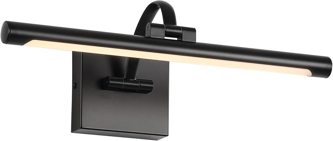 Black Picture Lights for Wall Dimmable Art Lights for Paintings Hard-Wired LED Painting Light Gallery Light for Portrait, Artwork, Frame 15.75 Inch 7W Warm White