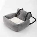 Small Dog Car Kennel Safety Seat Cat Dog Front Car Safety Seat Dog Accessories For Small Dogs Dog Bag Dog Car Seat(Medium) (GRAY)