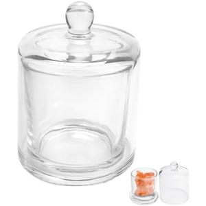 DOERDO Butter Crock, Glass Butter Dishes with Lids, Candle Cup for Jelly Jam Candy Covered Butter Tray, 3.5x4.7 Inch