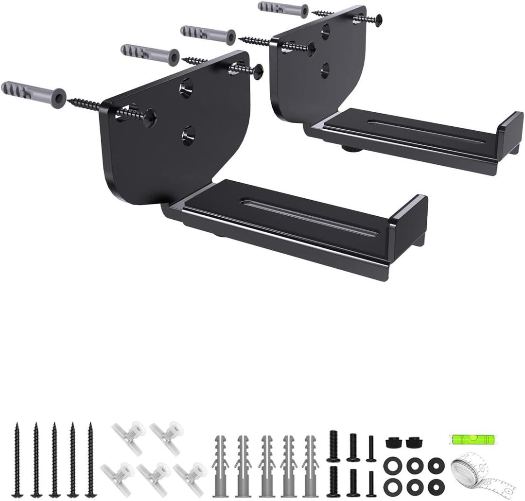 Etour Soundbar Wall Mount Bracket Universal Speaker Mounting [ MAX 38LBS] Depth Adjustable (3.3"-6.5") for Samsung, Vizio, LG, Sony, JBL, Bose, and More Sound Bar Mounts Under TV Soundbar Shelf