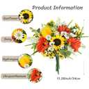 GYWJJ Spring Flowers Artificial Purple Silk Flowers Fake Roses with Chrysanthemum Daisy Spring Floral Arrangement for Easter Wedding Home Table Centerpieces Grave Kitchen Decor (11.71")
