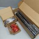 KAMANINA Curtain Rods for Windows 72 to 144 Inches (6-12ft) Long Heavy Duty Curtain Rod, 7/8 Inch Adjustable Decorative Drapery Rods with Netted Texture Finials, Bronze