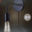 Globe Electric Holden 1-Light Matte Black Plug-In or Hardwire Wall Sconce