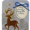 Surface Packaging Reindeer Rectangle Gift Card Holder Tin