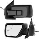 Power Heated Tow Mirror Compatible with 20212024 Ford F-150 F150, Left Driver Side Manual Folding Door Mirror (5 Pins)
