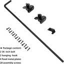 Heavy Duty 36 inch Cane Bolt Drop Rod Gate Drop Pin Steel Material -2 Pack mainly for Double Open Door