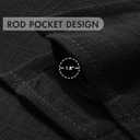 MIULEE Halloween Cafe Curtains 30 Inch Length Half Window Curtain Semi Sheer Farmhouse Short Linen Drapes for Kitchen Bathroom Basement Small Window, Rod Pocket Tier Curtains 2 Panels W26XL30, Black