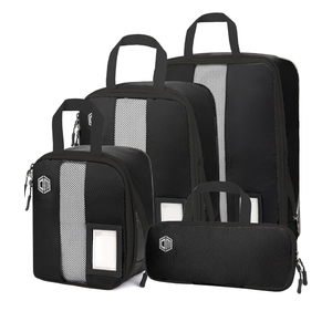 4/6 Set Compression Packing Cubes with lable for Travel, Expandable Packing Organizers, Carry On Luggage Suitcase Organizer Bags