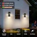 tewei Modern LED Outdoor Wall Sconce, 15'' 20W Outdoor Light Fixtures Exterior Wall Lights, Black LED Front Porch Lights Outside Wall Mount Lighting for House, Backyard, Warm White 3000K, 2 Pack