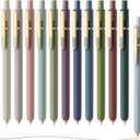 SUNEE Gel Pens, 10 Pack 0.5mm Pens Fine Point Smooth Writing Pens with Quick-Dry Black Ink, Cute Aesthetic School Office Note-Taking Pens for Journaling - Assorted