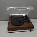 Vinyl Record Player with Speakers,3 Speed Turntable with Bluetooth, Aux, Headphone Jack, RCA Output and Auto Stop,Mirror Vintage Wooden (Walnut)